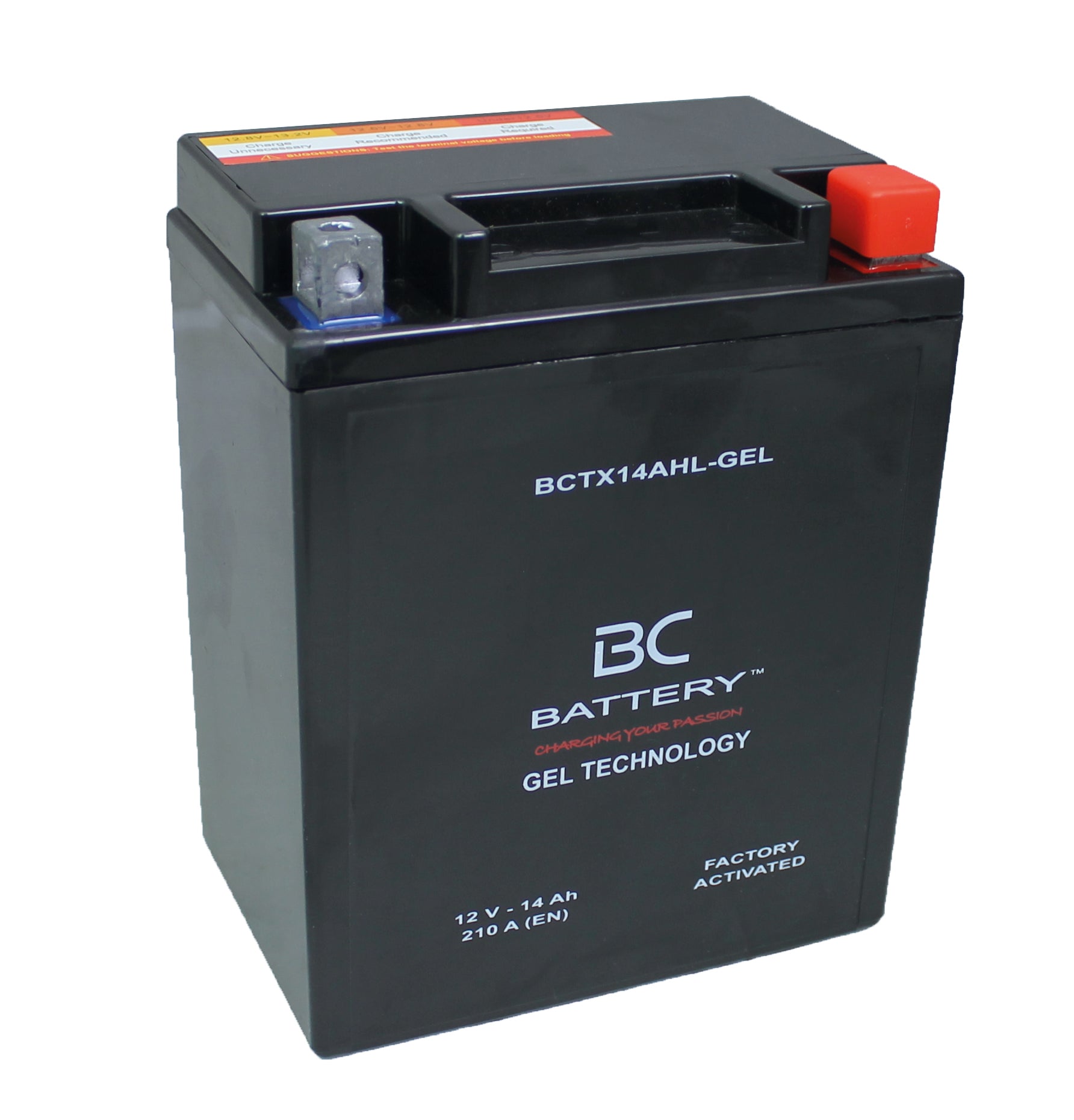 BCTX14AHL-GEL| Batteria Moto al GEL,YTX14AHL-BS,12V,14Ah, CCA:210Amp,134x89x166mm - BC Battery Italian Official Website