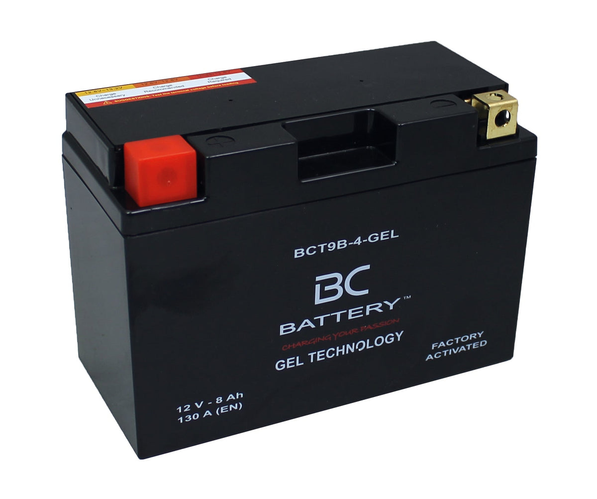 BCT9B-4-GEL| Batteria Moto al GEL,YT9B-BS, 12V, 8 Ah, CCA: 130Amp,150x70x105mm - BC Battery Italian Official Website