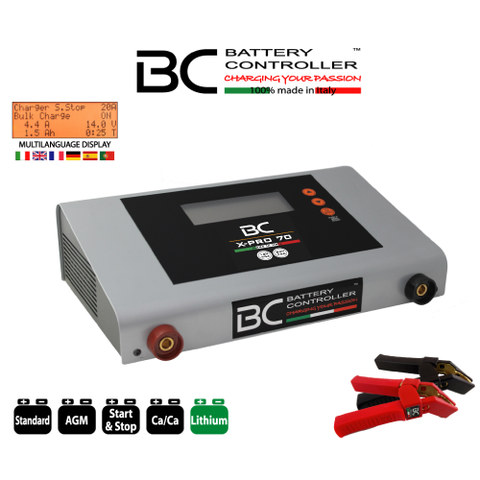 Cargador de batería totalmente automático inteligente de 10 amperios, 12 V,  24 V. Mantenedor de batería con compensación de temperatura para automóvil