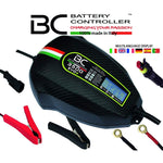 BC 3500 EVO+ CARBON , 3.5 Amp / 1 Amp, Caricabatteria e Mantenitore Digitale/LCD, Tester di Batteria e Alternatore per tutte le batterie Auto (es. Start&Stop) e Moto