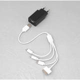 Cavo USB per Ricarica multipla e contemporanea fino a 4 Dispositivi Elettronici (fino a 4,2Amp) - BC Battery Controller